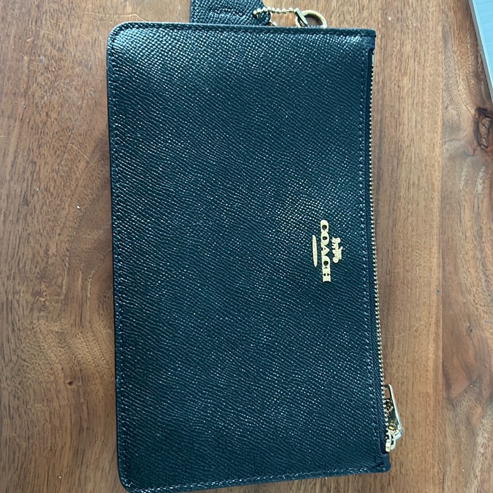 Coach two zipper clutch